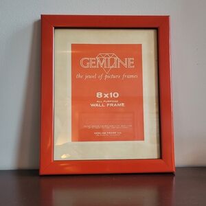 Vintage Gemline Orange Plastic 8x10 Inch Wall Frame